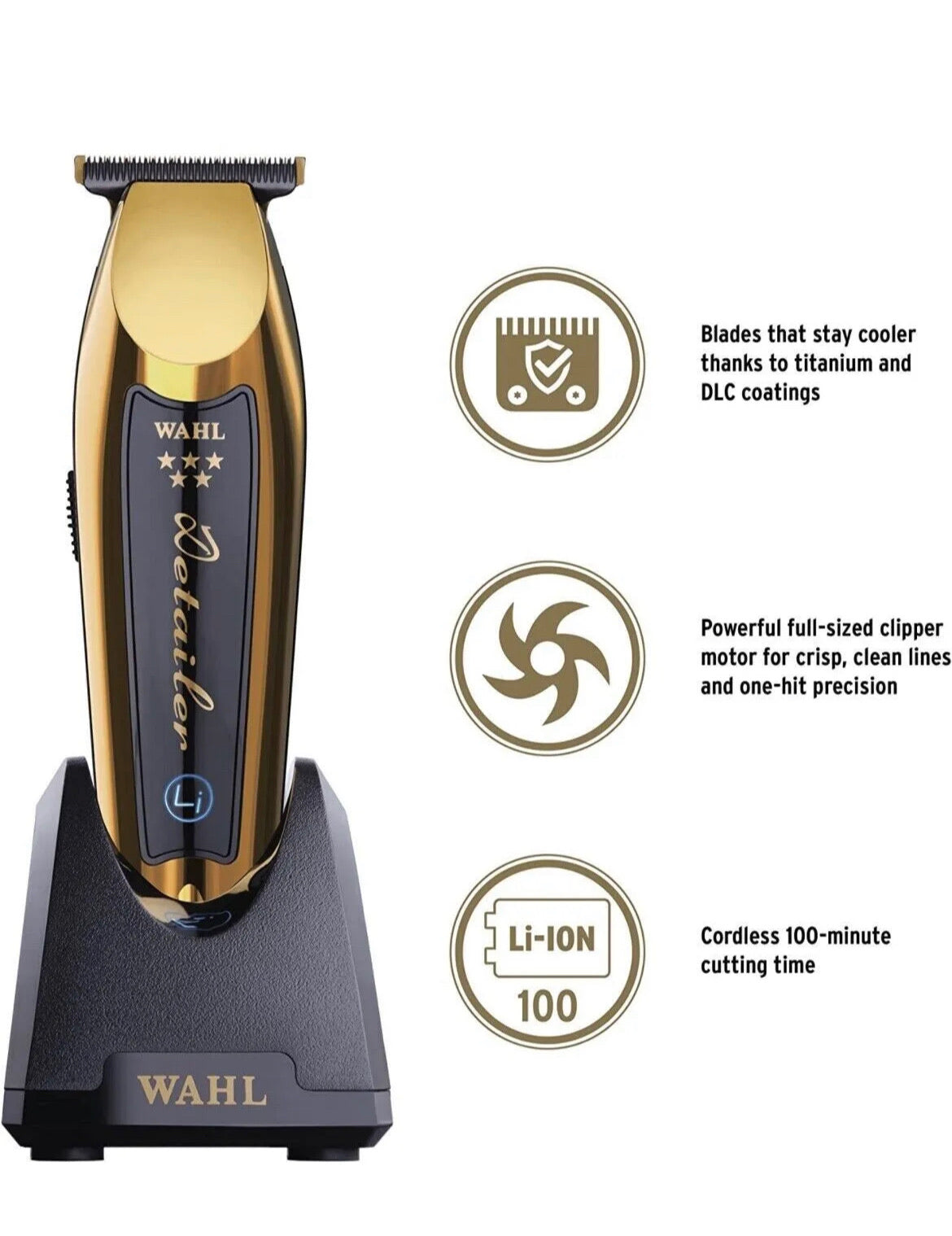 WAHL Cordless Detailer Li Gold フェードカットBaByliss